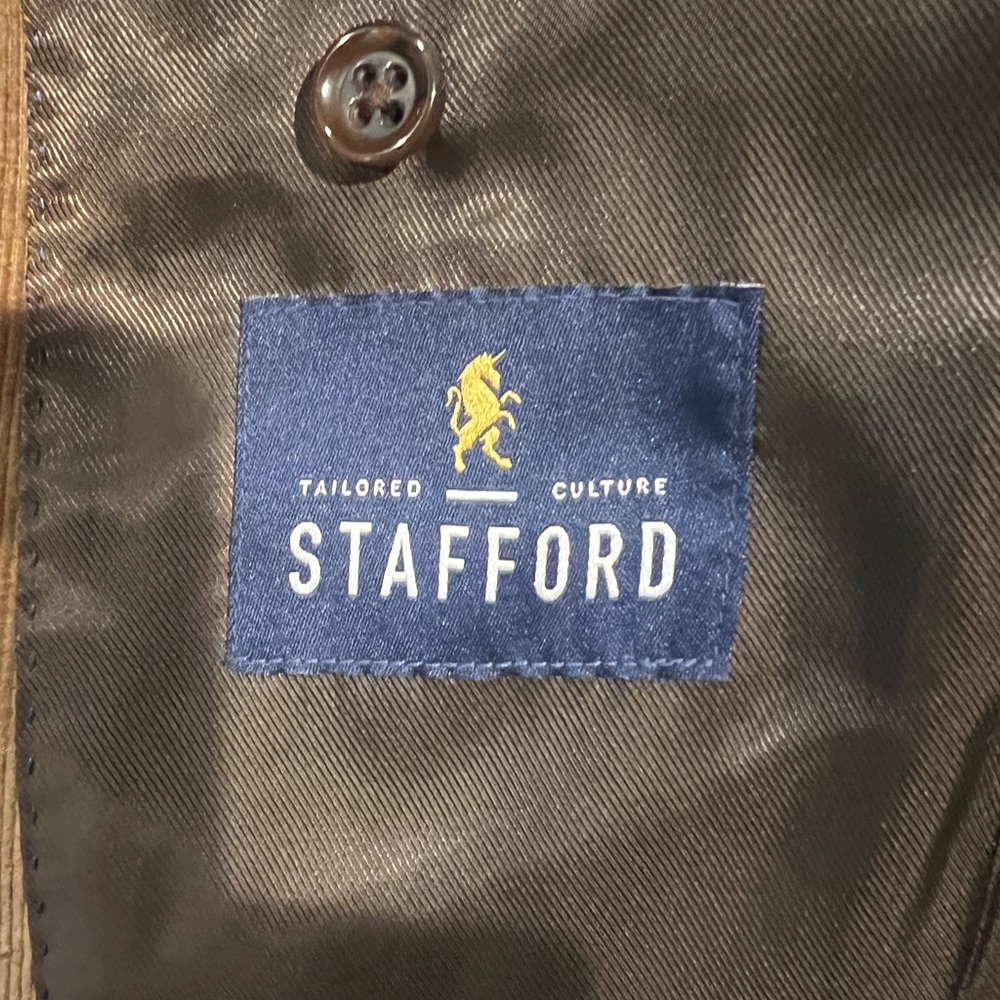 Stafford Corduroy Mens Classic Fit Sport Coat - Picture 6 of 7